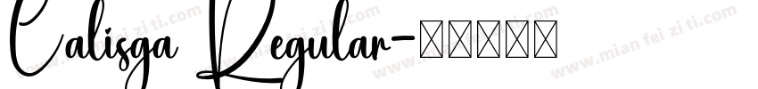 Calisga Regular字体转换